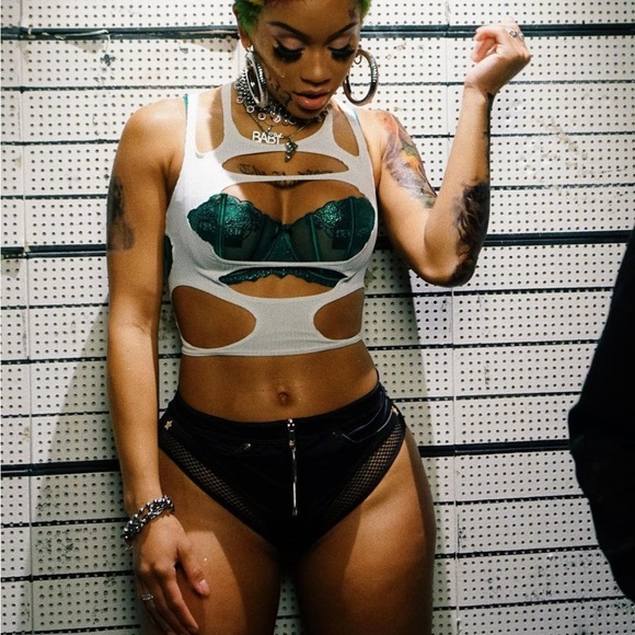 Honey birdette 4pc bronnie 34D medium garter medium thong medium brief - Picture 8 of 11